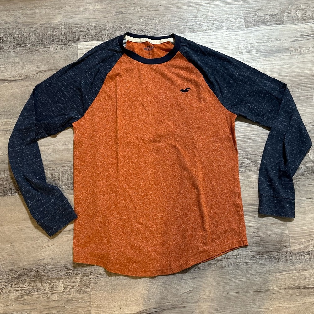 Men's Orange and Blue Raglan Shirt